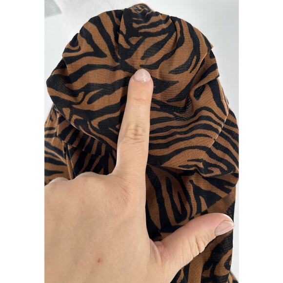 Diane Von Furstenberg Maxi Dress Sz M Animal Print Mesh Rouched Party Event - Picture 7 of 16